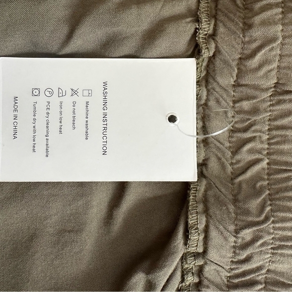 NWT Women Dress AMASOO Military Green Off The Shoulders Dress Rushed Maxi Dress - Picture 8 of 9